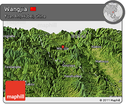 Satellite Panoramic Map of Wangjia
