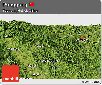 Satellite Panoramic Map of Donggong