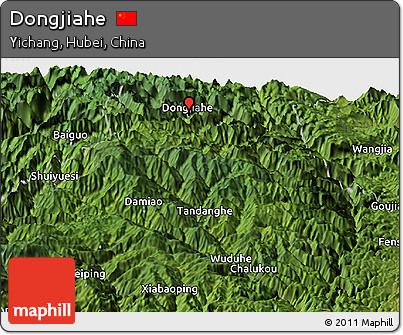 Satellite Panoramic Map of Dongjiahe