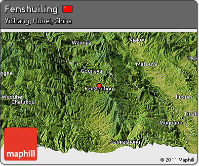 Satellite Panoramic Map of Fenshuiling