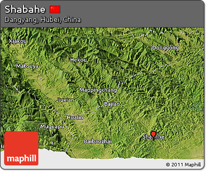 Satellite Panoramic Map of Shabahe