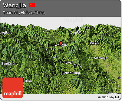 Satellite Panoramic Map of Wangjia