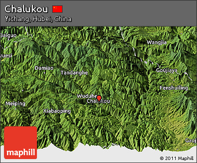 Satellite Panoramic Map of Chalukou