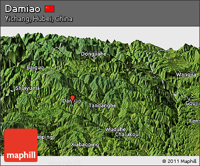 Satellite Panoramic Map of Damiao