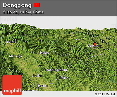 Satellite Panoramic Map of Donggong