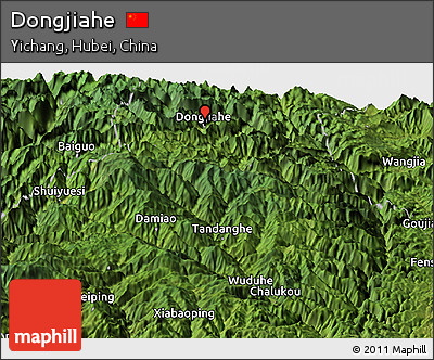 Satellite Panoramic Map of Dongjiahe