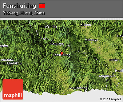 Satellite Panoramic Map of Fenshuiling