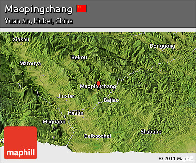 Satellite Panoramic Map of Maopingchang