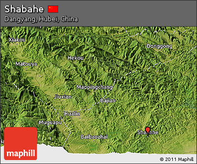 Satellite Panoramic Map of Shabahe