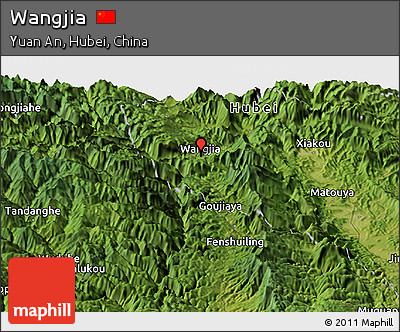 Satellite Panoramic Map of Wangjia