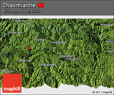 Satellite Panoramic Map of Zhaomianhe