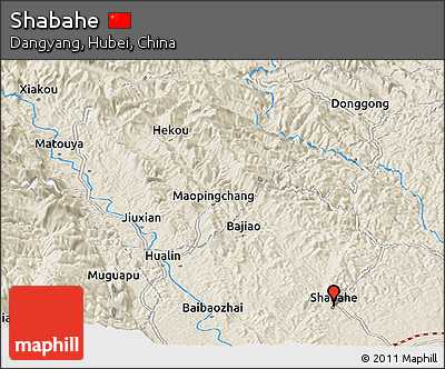 Shaded Relief Panoramic Map of Shabahe