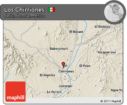 Shaded Relief 3D Map of Los Chirriones