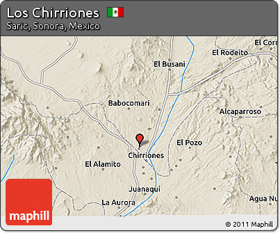 Shaded Relief 3D Map of Los Chirriones