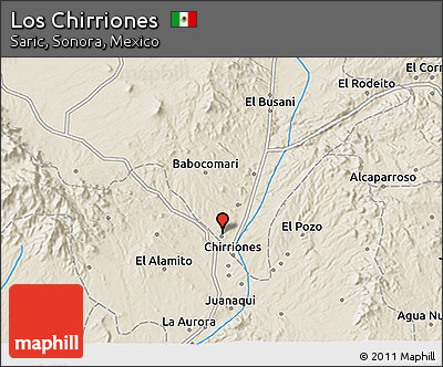 Shaded Relief 3D Map of Los Chirriones