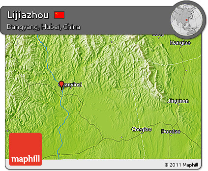 Physical 3D Map of Lijiazhou