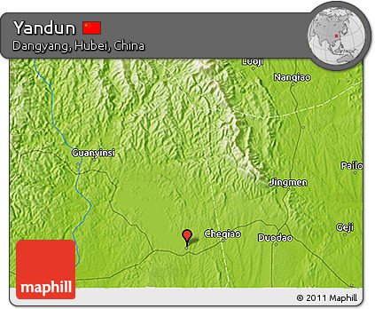 Physical 3D Map of Yandun