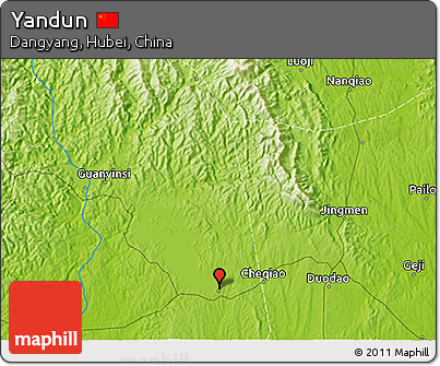 Physical 3D Map of Yandun