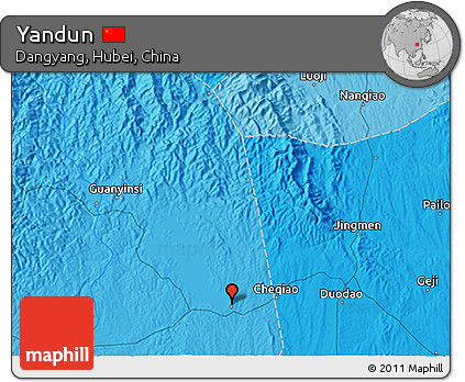 Political 3D Map of Yandun