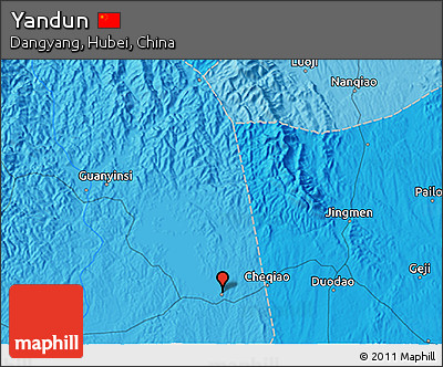 Political 3D Map of Yandun