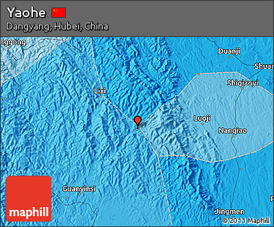 Political 3D Map of Yaohe