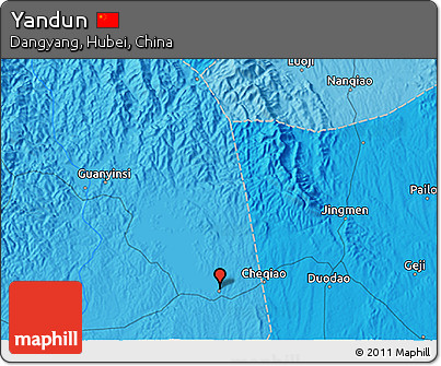 Political 3D Map of Yandun