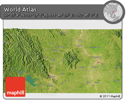 Satellite 3D Map of the Area around 31° 11' 6" N, 112° 16' 30" E