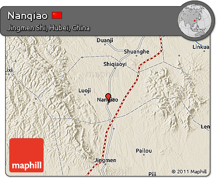 Shaded Relief 3D Map of Nanqiao