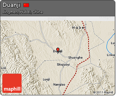Shaded Relief 3D Map of Duanji