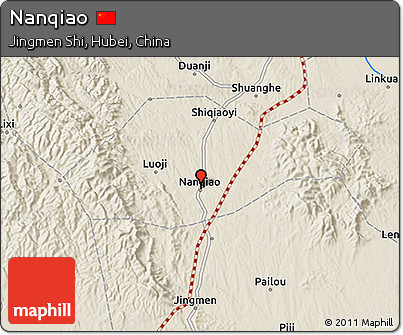 Shaded Relief 3D Map of Nanqiao