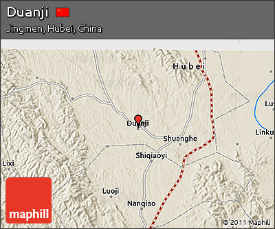 Shaded Relief 3D Map of Duanji