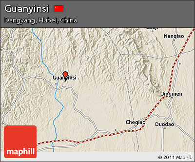 Shaded Relief 3D Map of Guanyinsi