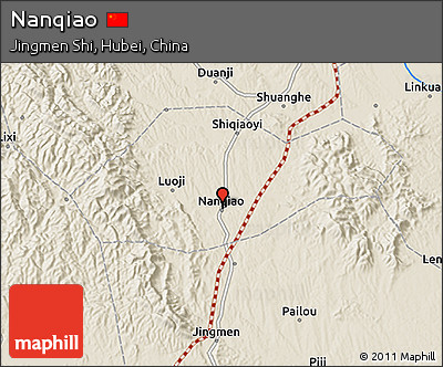 Shaded Relief 3D Map of Nanqiao