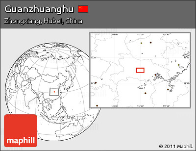 Blank Location Map of Guanzhuanghu