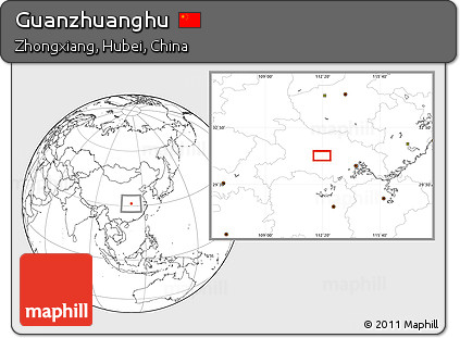 Blank Location Map of Guanzhuanghu