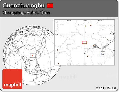 Blank Location Map of Guanzhuanghu
