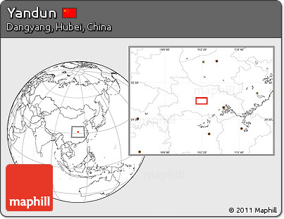 Blank Location Map of Yandun