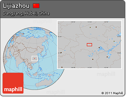 Gray Location Map of Lijiazhou