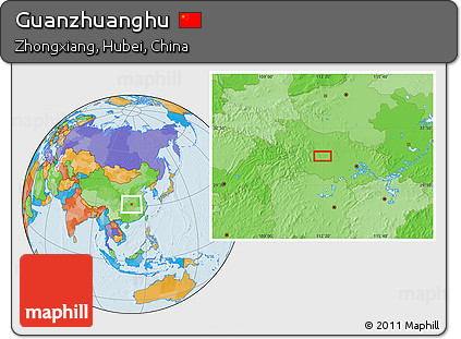 Political Location Map of Guanzhuanghu