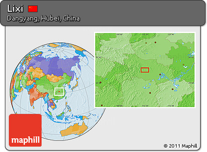 Political Location Map of Lixi