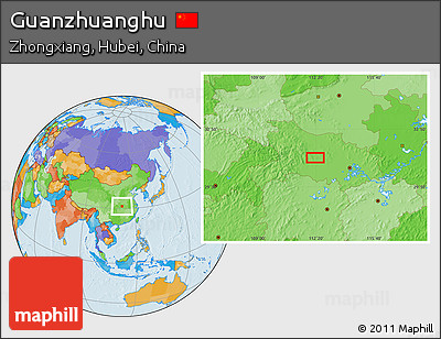 Political Location Map of Guanzhuanghu