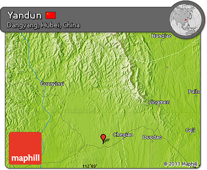 Physical Map of Yandun