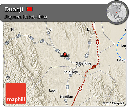 Shaded Relief Map of Duanji