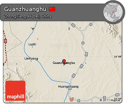 Shaded Relief Map of Guanzhuanghu