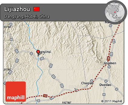 Shaded Relief Map of Lijiazhou
