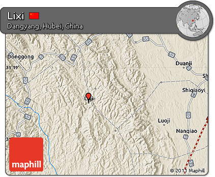 Shaded Relief Map of Lixi