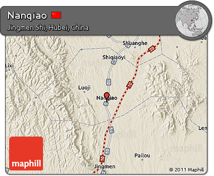 Shaded Relief Map of Nanqiao