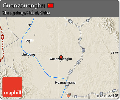 Shaded Relief Map of Guanzhuanghu