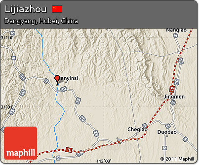 Shaded Relief Map of Lijiazhou