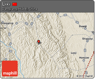 Shaded Relief Map of Lixi